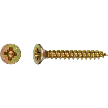 LUX-TOOLS Skrutka PZ, so zápustnou hlavou, plný závit, pr. 4 x 30 mm, 25 ks