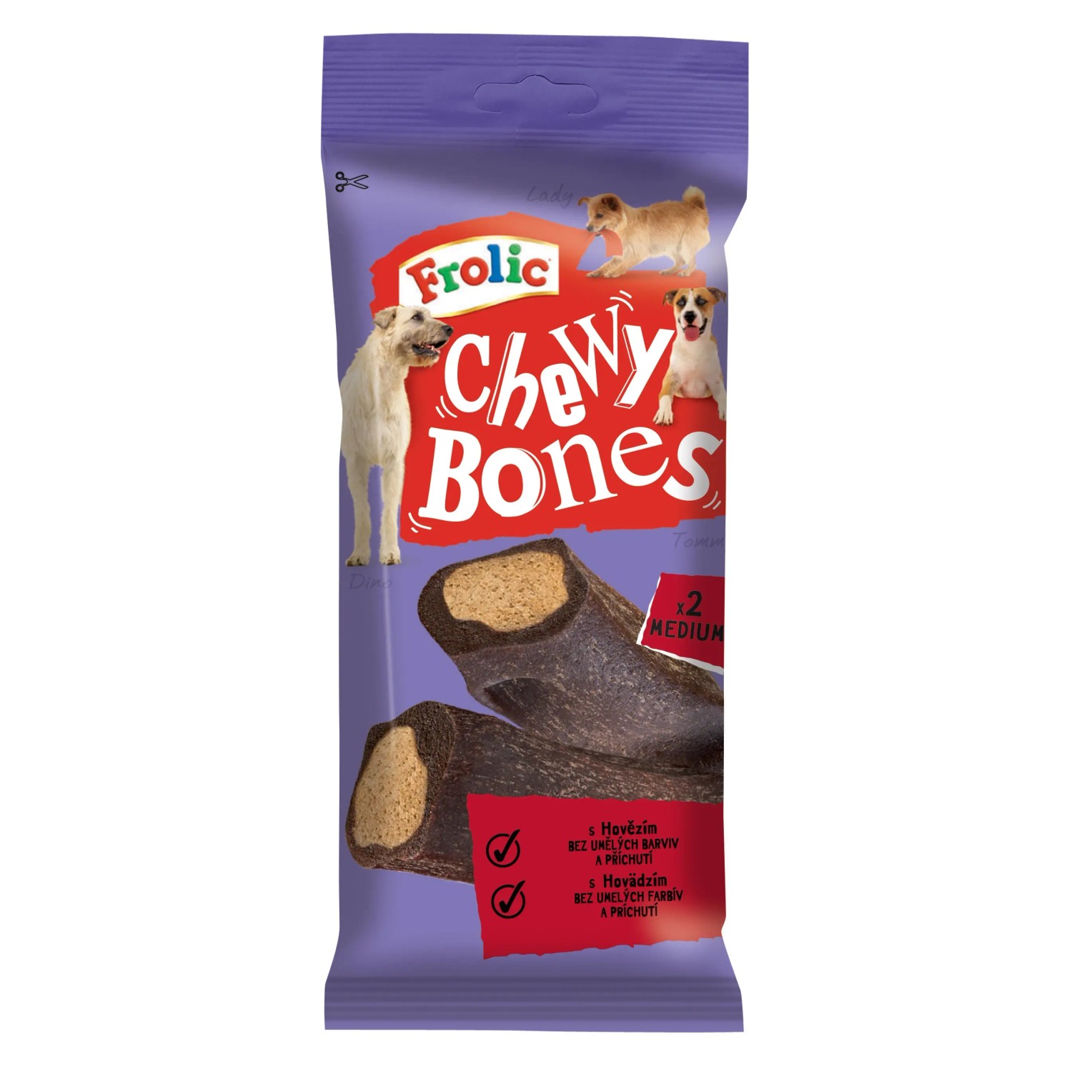 E-shop Frolic Maškrta pre psov Chewy Bones 170 g