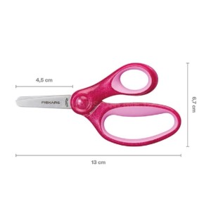 FISKARS Detské nožnice so zaoblenou špičkou, ružové, 13 cm