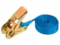 LUX-TOOLS Upínací pás s račňou, vr. chráničov hrán, 25 cm x 5 m