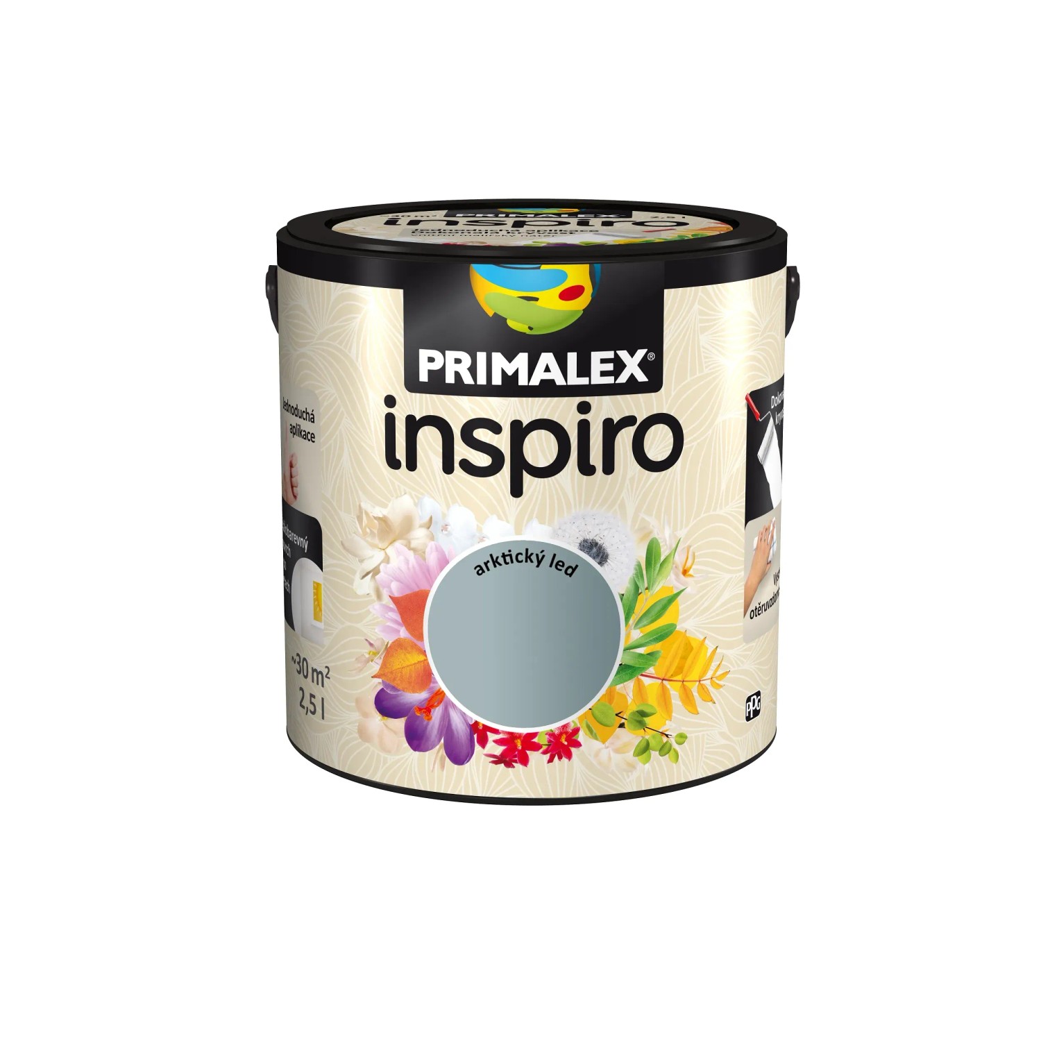 E-shop PRIMALEX Farebný vnútorný maliarsky náter Inspiro arktický ľad 2,5 l