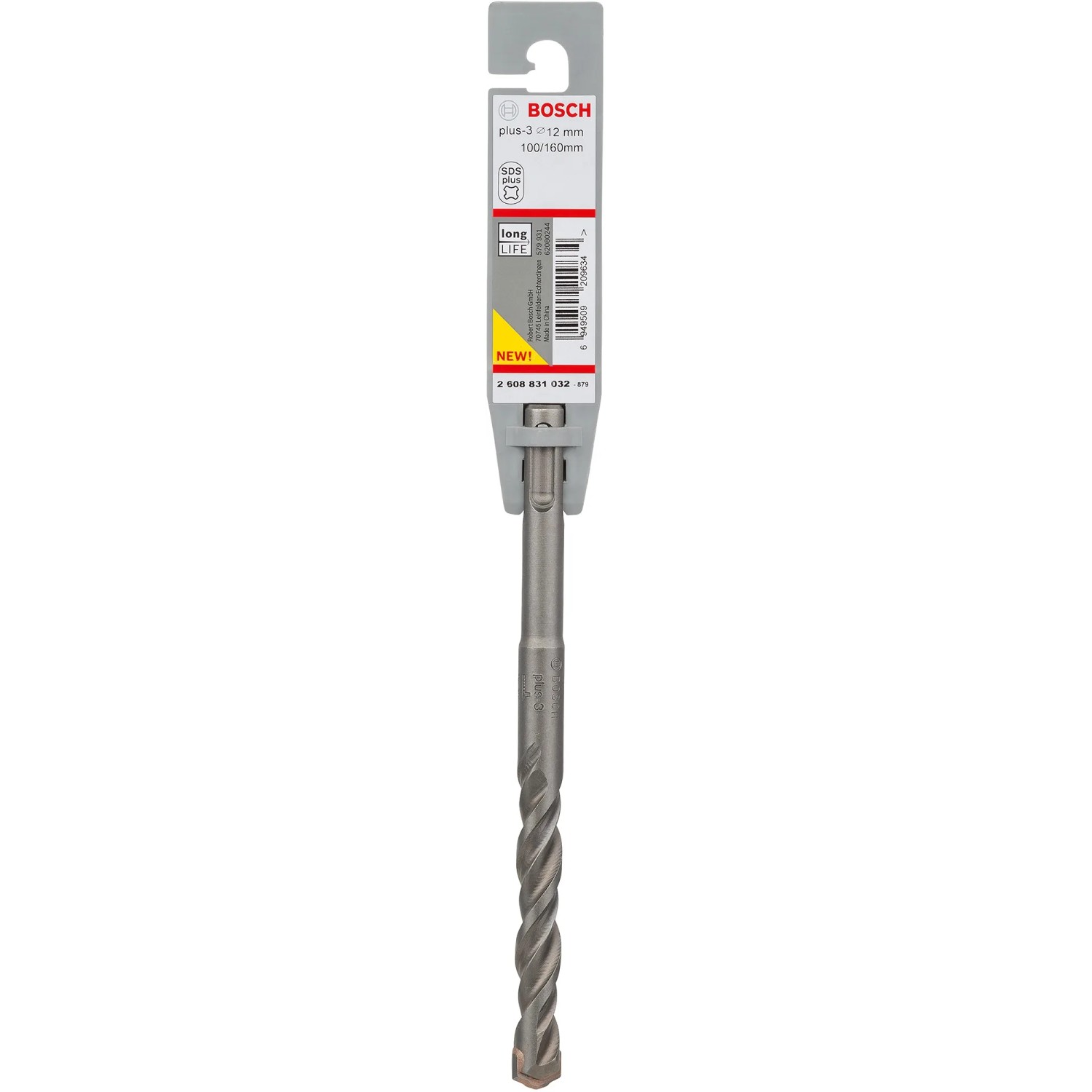 E-shop Bosch Špirálový vrták pre vŕtacie kladivá SDS Plus-3, 12 x 100 x 160 mm