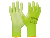 GEBOL Pracovné rukavice Nano Flex Neon, neónovo žltá, veľ. 9