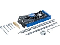 LUX-TOOLS Vrecková vŕtacia šablóna pre 2 otvory do dreva + vrták