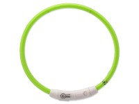 Dog Fantasy Goods LED nylonový obojok, veľ. M/L, zelený, 65 cm