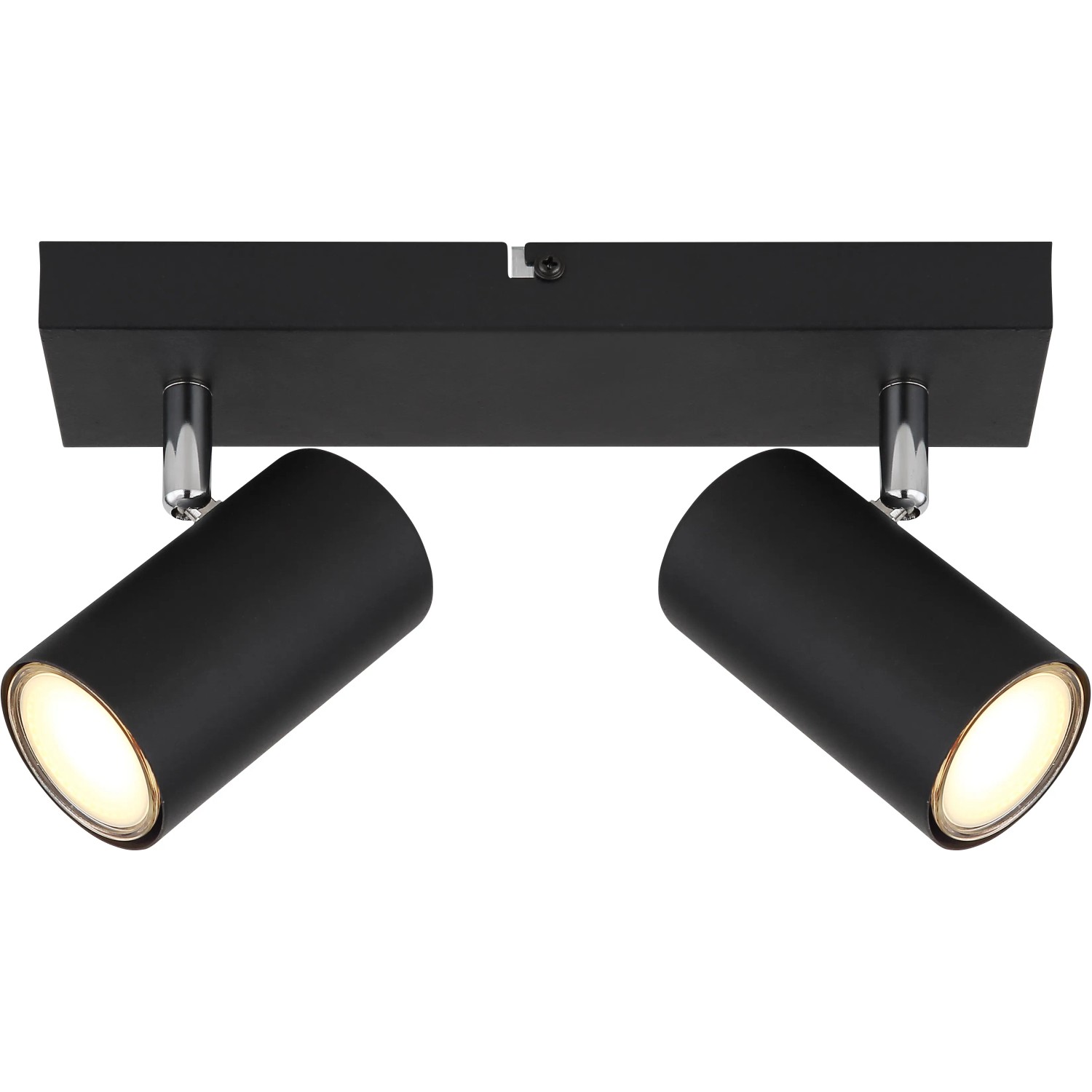 E-shop GLOBO 2bodové svietidlo ROBBY čierna/chróm GU10 35W 260 x 60 x 120 mm