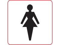 Conacord Samolepiaci štítok na dvere - WC Dámy 85 x 80 mm