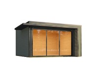 Weka Drevený záhradný domček Amberley 1 44mm V1, sivozelená-antracit, 400x400 cm Weka Drevený záhradný domček Amberley 1 44mm V1, sivozelená-antracit, 400x400 cm