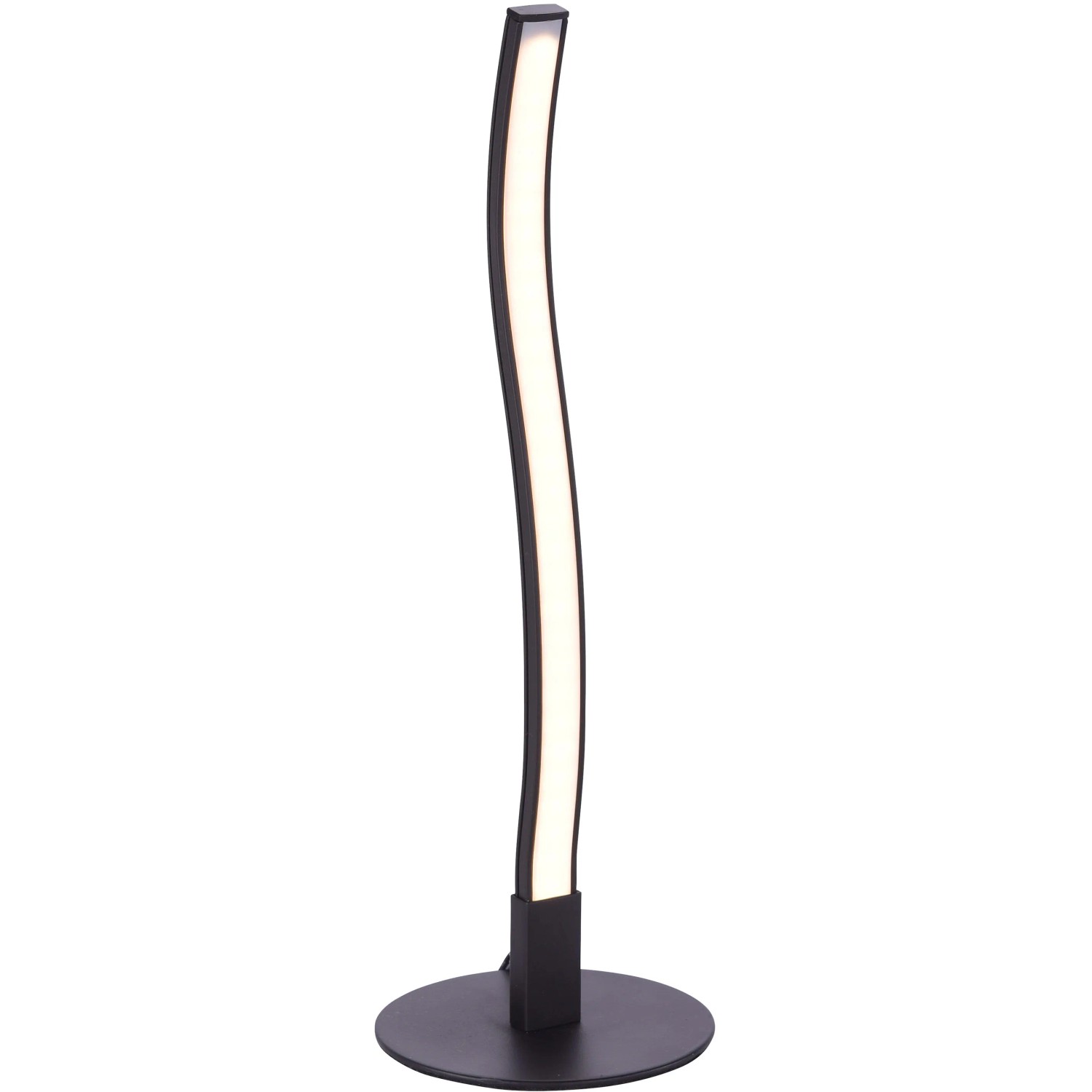 E-shop Just Light. Stolná LED lampa Wave, 3W, 345lm, 3000K, čierna, pr. 10 x 30 cm
