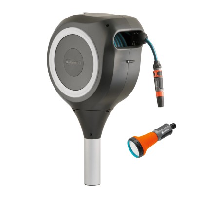 GARDENA Záhradný box RollUp M biely so samonavíjacou hadicou 11 mm, 20 m