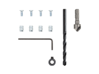 Wolfcraft Súprava na opravu miskových závesov - strana skrinky, 11dielna