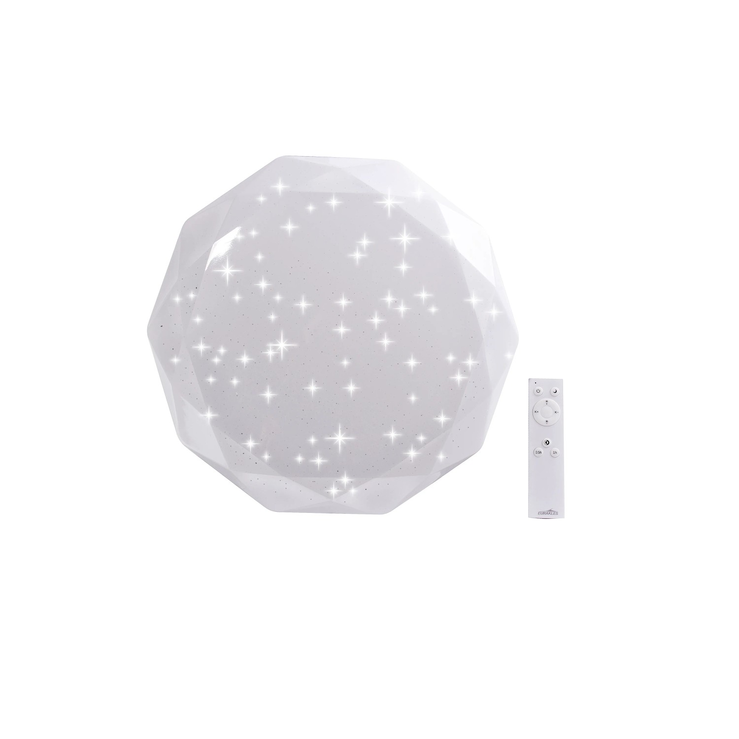 E-shop Stropné LED svietidlo DIAMANT RGB 30W 3300lm 3000/4000/6500K biela pr. 40,5 cm