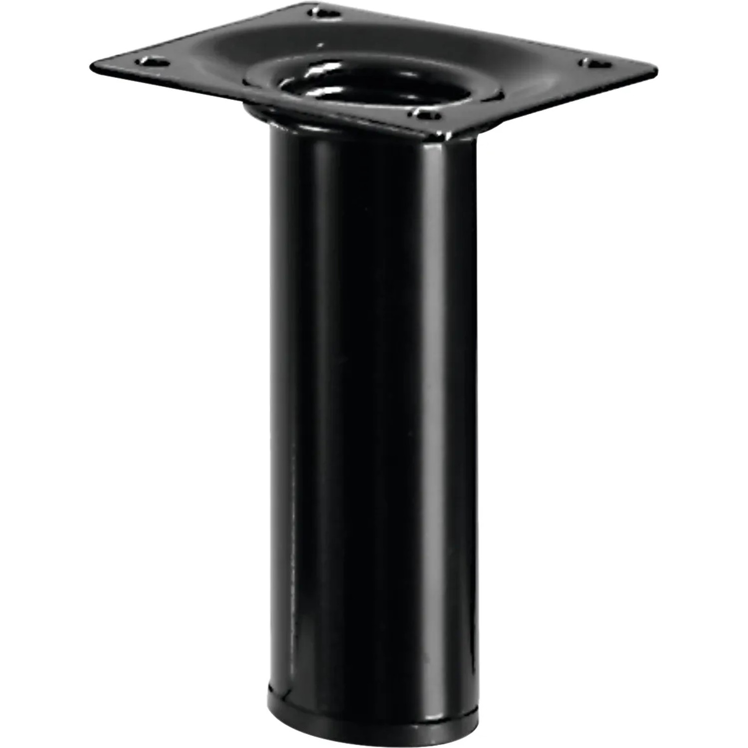 E-shop Hettich Nábytková noha guľatá, čierna, pr. 30 x 100 mm