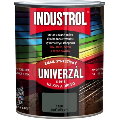 INDUSTROL Email na kov a drevo S2013 UNIVERZÁL 1100 stredne sivá 750 ml