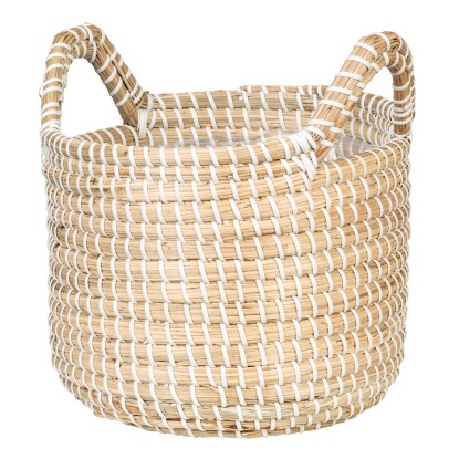 Scheurich Obal na kvetináč z morskej trávy 514, biela, pr. 26 x 23 cm