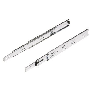 Hettich guľôčkový plnovýsuv, 400 mm, chrómovaná oceľ pre zásuvky.
