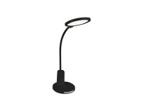 Top Light LED stolná lampička Viola B, 12W, 1020lm, stmieva., čierna, pr.15x45cm