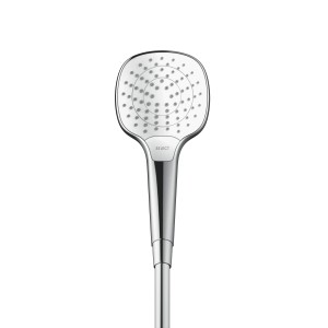 Ručná sprcha Hansgrohe Croma Select E Vario, chróm/biela, sprchová hlavica 110 mm s 3 prúdmi.