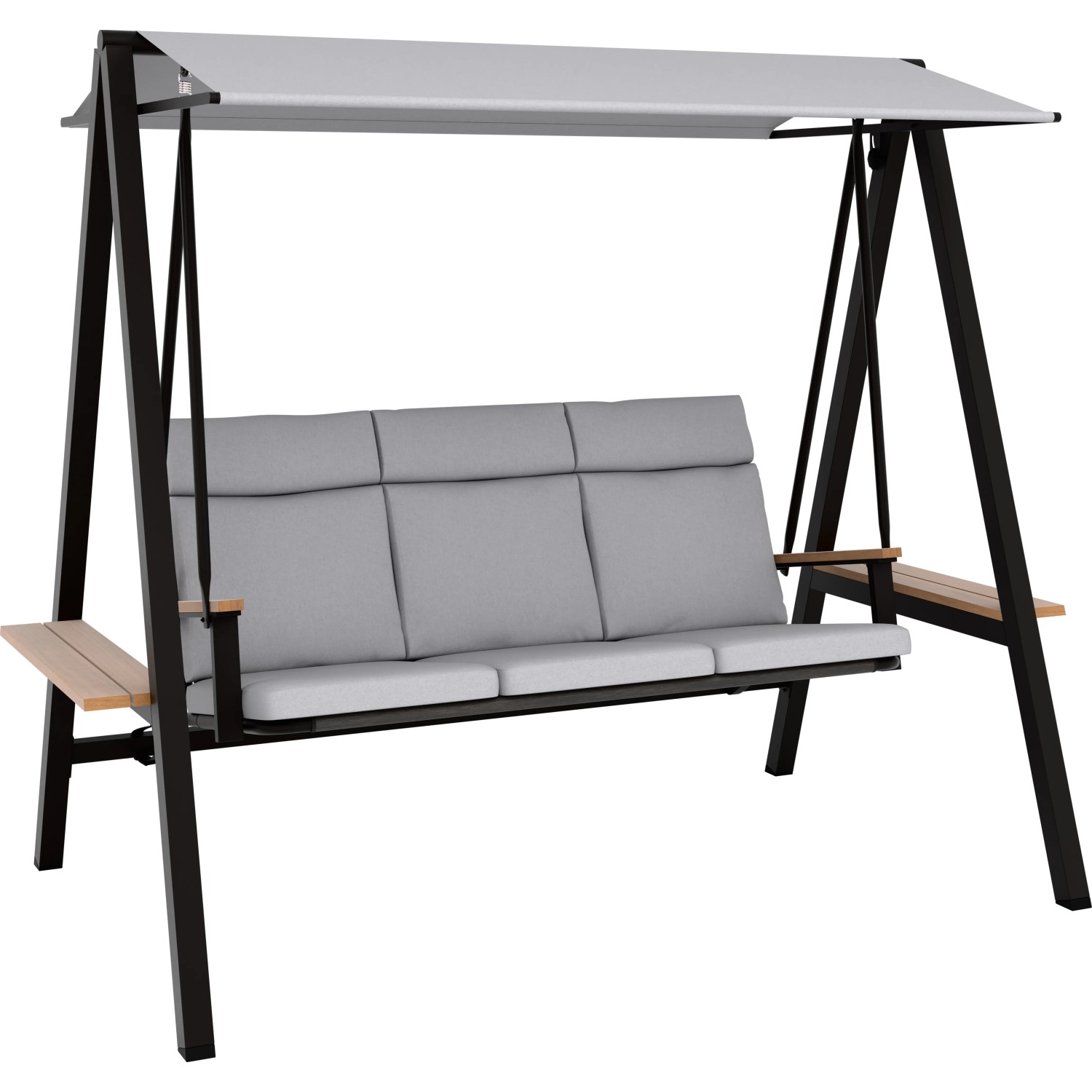 E-shop OBI Hollywoodska hojdačka Summerdale antracitová-svetlo sivá 187 x 225 x 127 cm