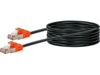 Schwaiger Sieťový kábel CAT 7 (S/FTP) EJ45, čierna/oranžová, 5 m