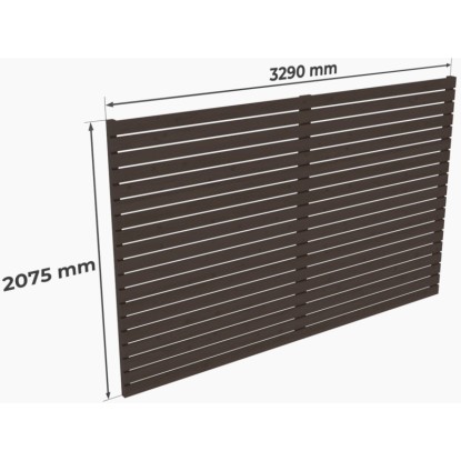Holzbrüder Zadná stena pre prístrešok Ralf 42 m2, hnedá 207,5 x 329 cm