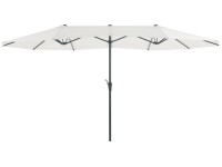 Dvojitý slnečník Cloyna s kľukou, béžová, 456 x 270 cm Dvojitý slnečník Cloyna s kľukou, béžová, 456 x 270 cm