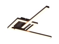 Reality LED stropné svietidlo VIALE matné čierne 17W, 1860lm, 3000K, 54x5x16 cm