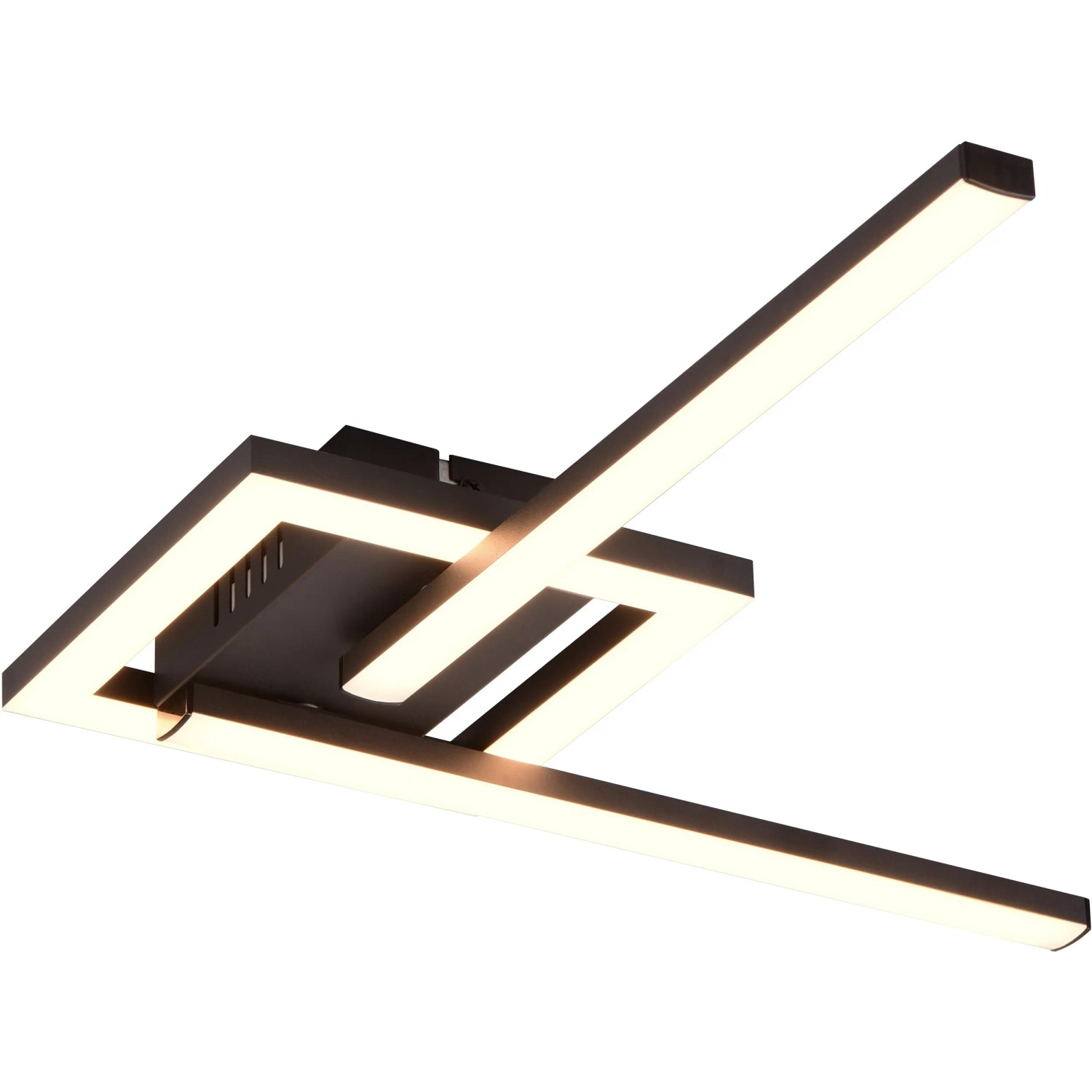 E-shop Reality LED stropné svietidlo VIALE matné čierne 17W, 1860lm, 3000K, 54x5x16 cm