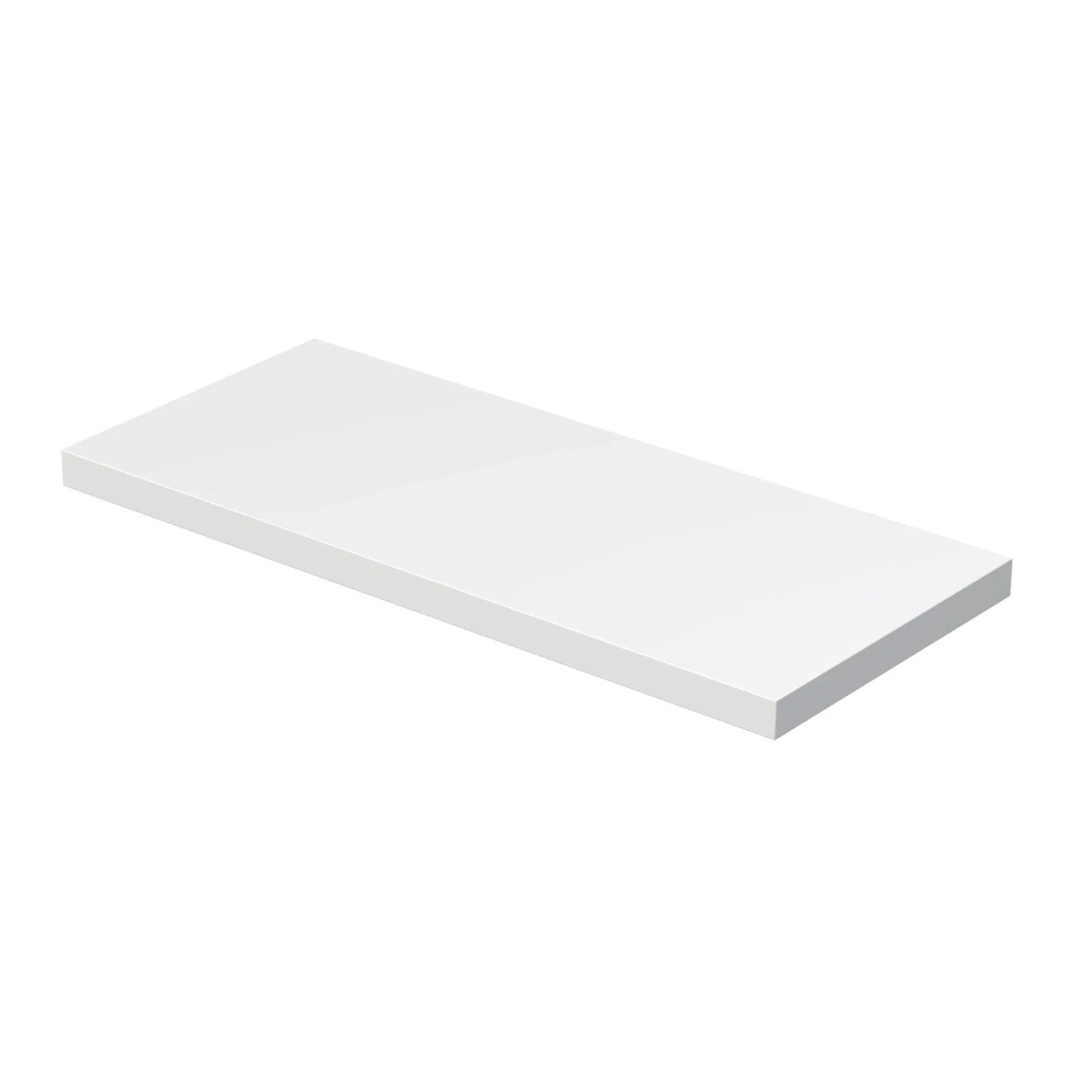 E-shop INTEDOOR Umývadlová doska BEE bez výrezu, š. 120 cm, biela mat