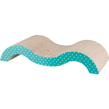 Jollypaw Škrabadlo v tvare vlny Jilly 50 cm x 9 cm x 23 cm tyrkysová lepenka