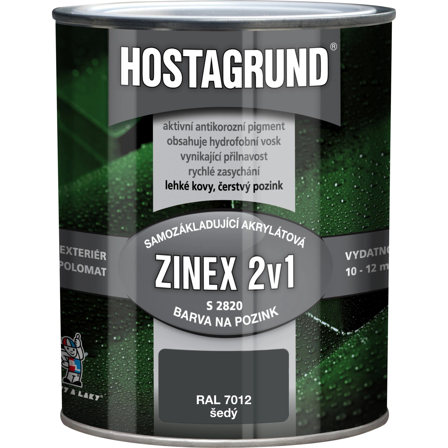 Hostagrund Farba na pozink 2v1 Zinex S2820 RAL 7012 čadičová sivá 600 ml  nakúpiť v OBI