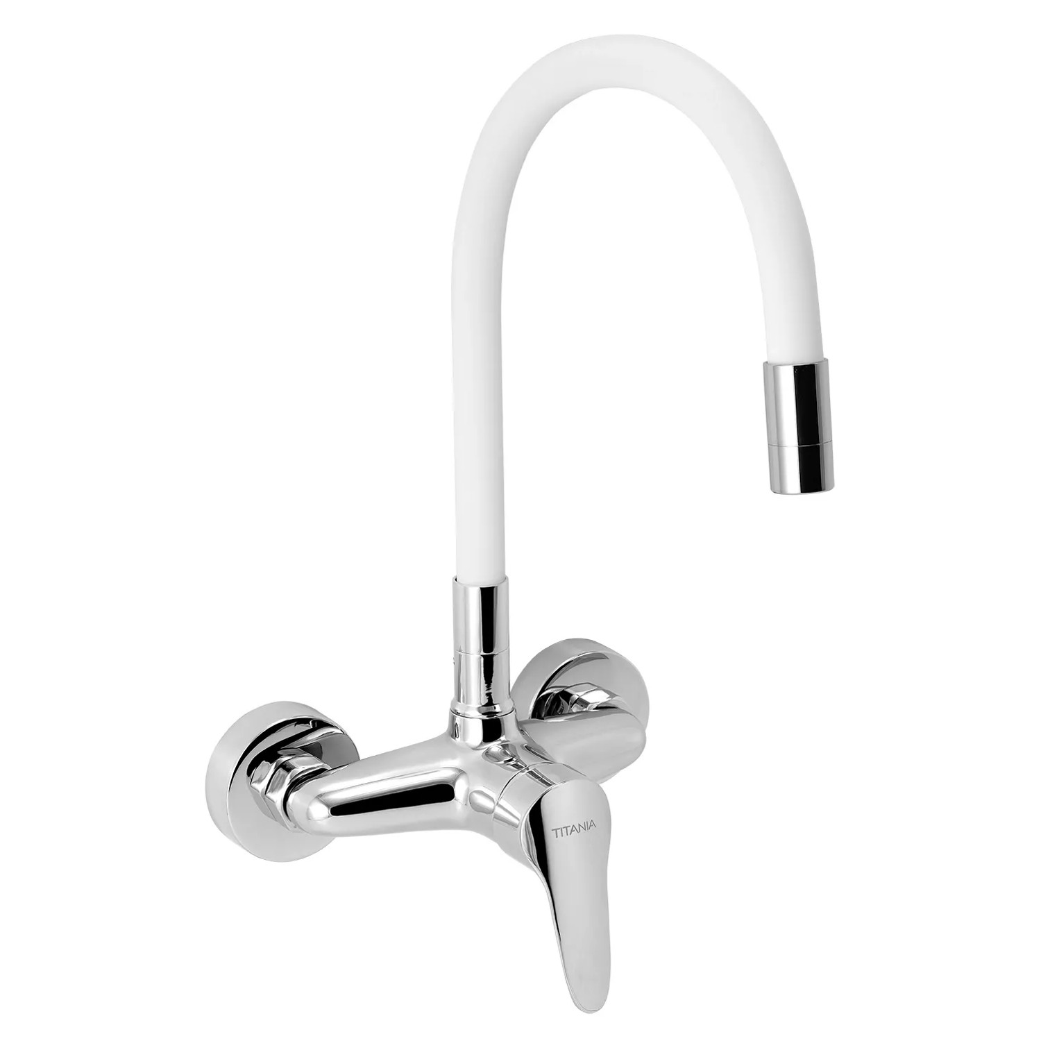 E-shop Titania Drezová batéria 94480,0B s flexi ramenom, biela, rozstup 150 mm