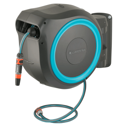 GARDENA Nástenný box RollUp XL tyrkysový so samonavíjacou hadicou 13 mm, 35 m