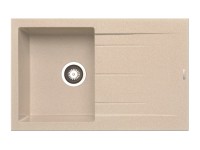 Pyramis Granitový drez s odkvapkávačom Athlos 1B 1D, beige, 79 x 50 cm Pyramis Granitový drez s odkvapkávačom Athlos 1B 1D, beige, 79 x 50 cm