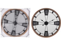 Koopman Nástenné hodiny drevené, hnedé, pr. 70 cm