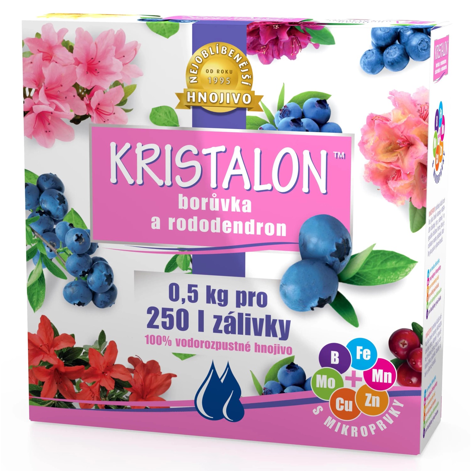 E-shop KRISTALON Kryštalické hnojivo Čučoriedky a rododendrón 500 g