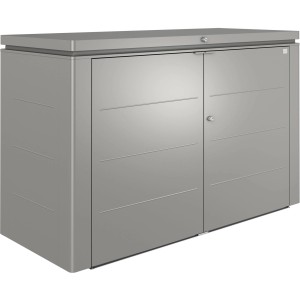Biohort HighBoard 200 záhradný box, kremenná sivá metalíza, univerzálny box s krídlovými dverami a uzamykateľným vekom.
