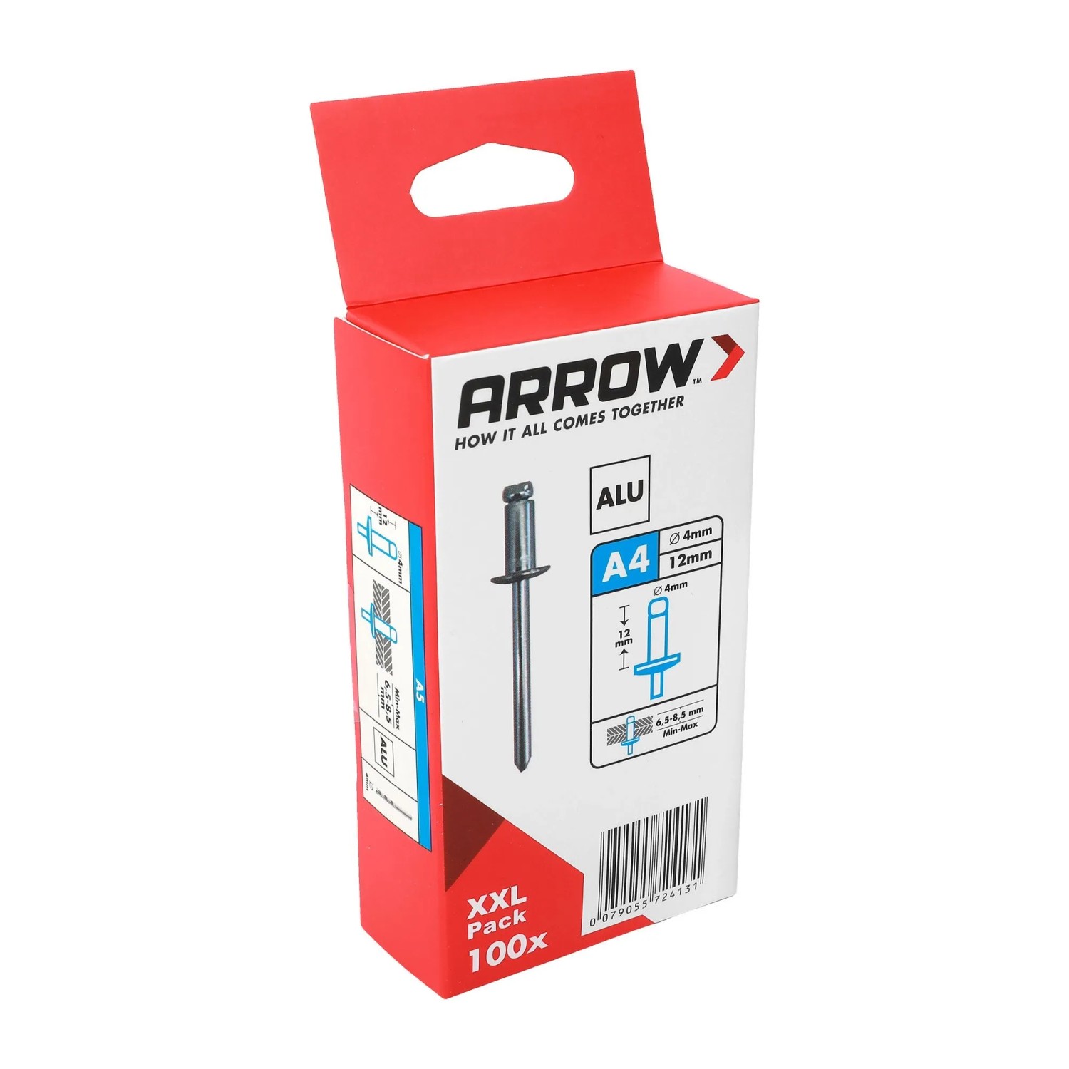 E-shop Arrow Trhací nit RA hliník, pr. 4 x 12 mm, 100 ks
