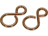 LUX-TOOLS S-hák, bronzovaný, 2 ks, 38 x 20 x pr. 5 mm