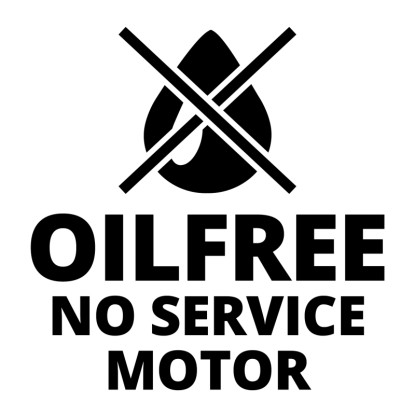 Symbol pre bezolejový motor kompresora Einhell TC-AC 190/6/8, nenáročná údržba.