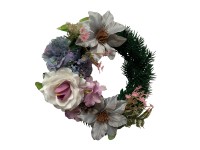 M.A.T. Jesenný dušičkový veniec z umelých kvetov ružovobiely pr. 28 cm M.A.T. Jesenný dušičkový veniec z umelých kvetov ružovobiely pr. 28 cm