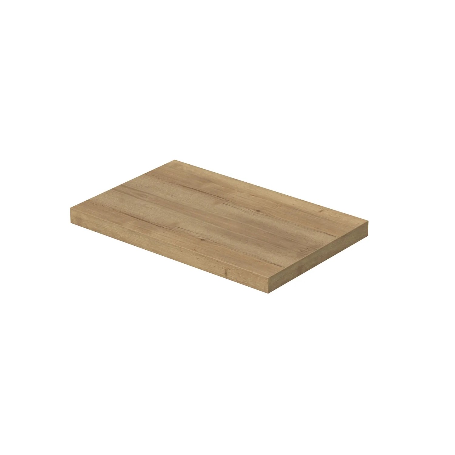 E-shop INTEDOOR Umývadlová doska BEE bez výrezu, š. 80 cm, dub Halifax