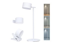 SOLIGHT LED nabíjacia lampa 3v1 4W 280lm 3000-6500K biela 32 x 12 x 14 cm