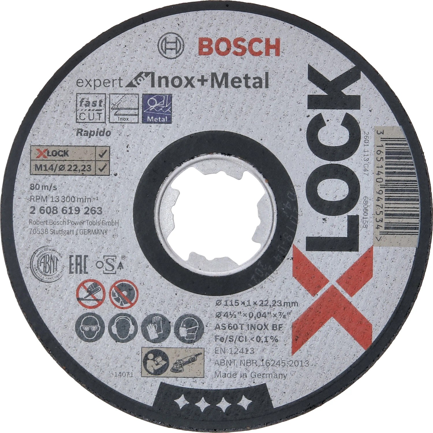 E-shop Bosch Rezný kotúč Expert X-Lock, na oceľ a kov, pr. 115 x 1 mm