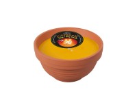 Sviečka proti hmyzu Citronella Flower v terakote, žltá, 190 g + 80 g zadarmo