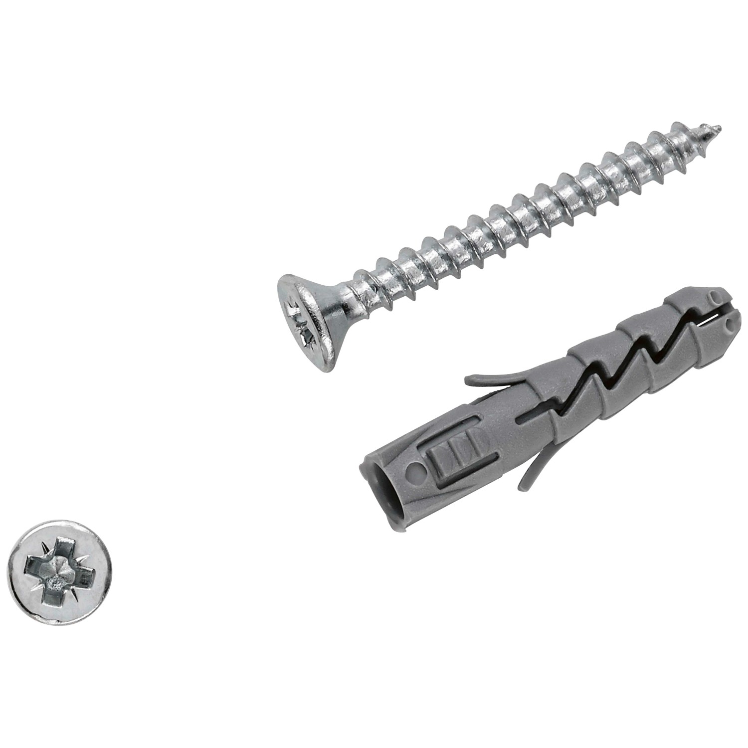 E-shop LUX-TOOLS Rozperná hmoždinka pr. 5 x 25 mm, vr. skrutiek PZ2 3 x 30 mm, 20 ks