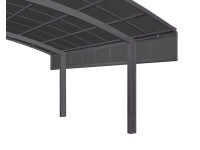 Ximax Bočná stena k prístrešku na auto Portoforte/Linea 1 modul čierna 50 cm