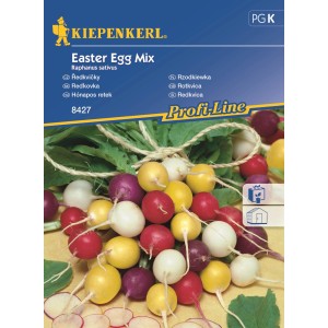 Semená reďkovky 'Easter Egg Mix' od Kiepenkerl: Farebné, okrúhle reďkovky v rôznych farbách.
