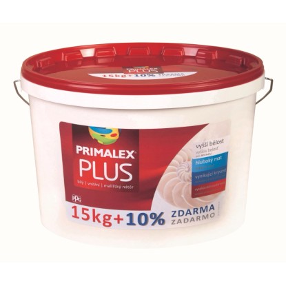 PRIMALEX Vnútorný maliarsky náter Plus biely 15 kg + 10 % zdarma