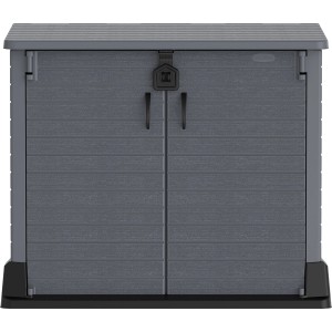 Univerzálny úložný box Duramax StoreAway, 850 l, antracit, s dvojkrídlovými dverami a uzamykateľný.
